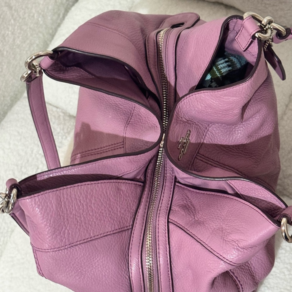 Coach Lilac Leather Lexy Shoulder Bag - Picture 10 of 13